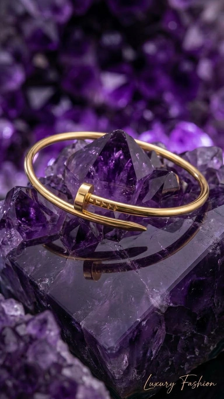 Pulsera Clavo Plata con Baño de Oro
