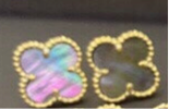 Aretes Van Cleef Gris Concha Nacar